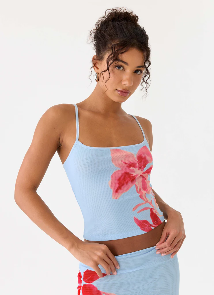 Top Cami Tamia - Blu Petalo