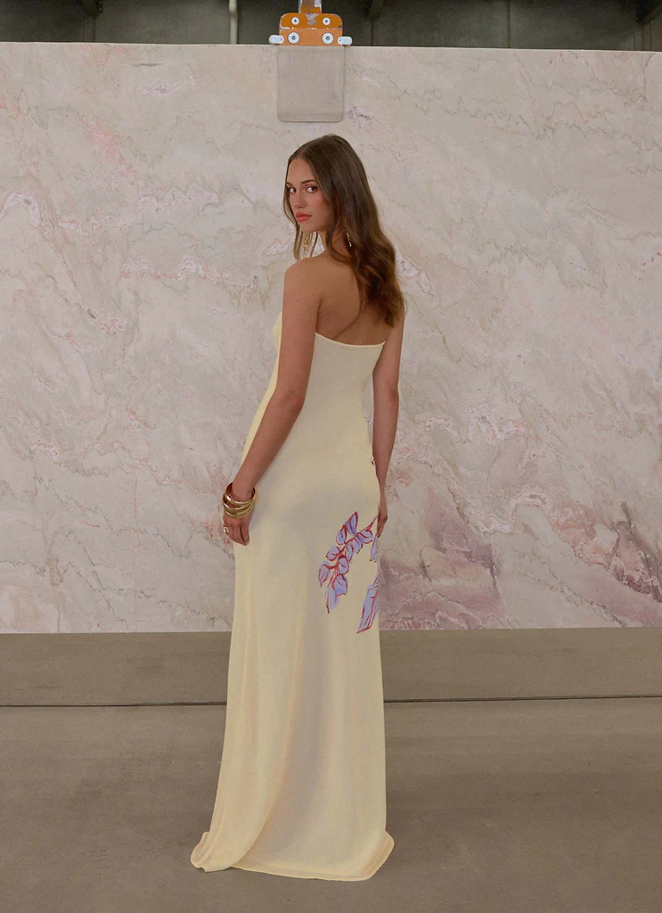 Vestito Maxi Amelle - Fiori Viola