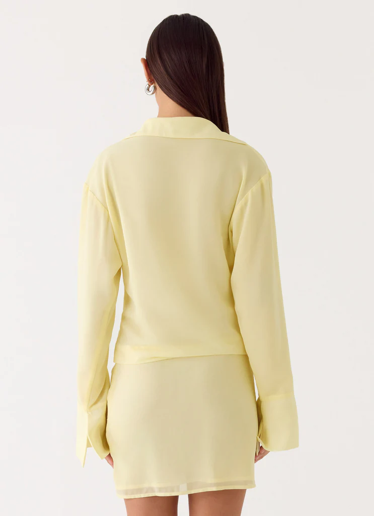 Farretti Shirt Mini Dress - Giallo Chiaro