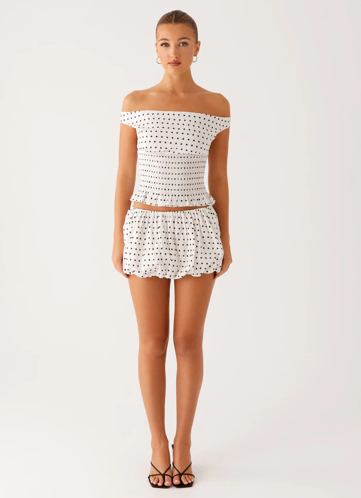 Mini Skort Heather - Puntini Bianchi e Neri