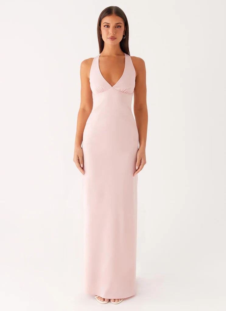 Abito Maxi a Spalline Desi - Rosa
