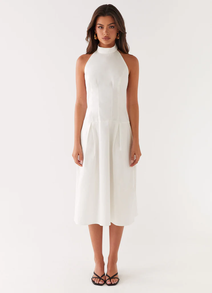 Chiodo Midi con Spalline - Bianco