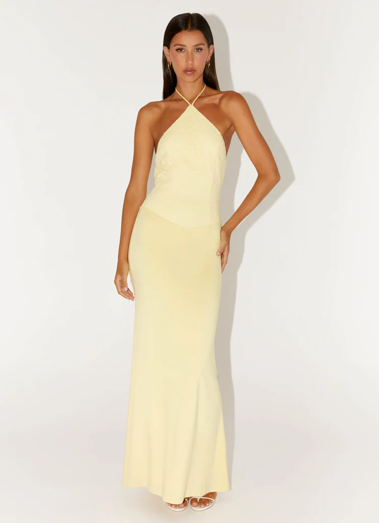 Vestito Maxi a Spalline Fiesta - Giallo Sole